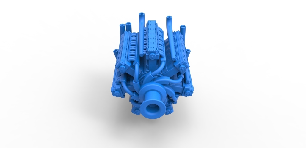 Radial engine with 42 cylinder for Pulling tractor 1:25 3D Print 482969