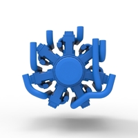 Radial engine with 42 cylinder for Pulling tractor 1:25 - Thumbnail 11