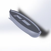 Small Boat split in two part / printable  3D Printing 48300