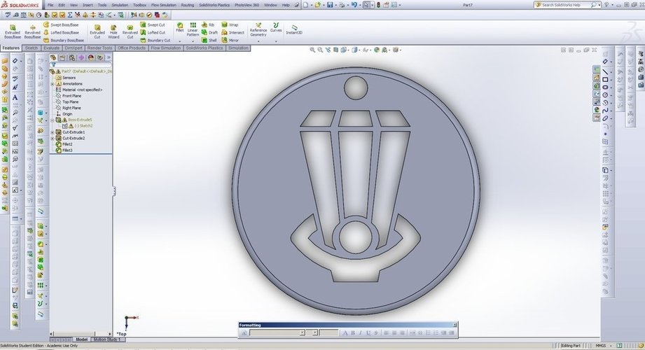 Facilicom key ring  3D Print 48301