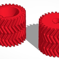 Small Mini Lathe Double Helical Gears 3D Printing 483036