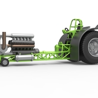 Pulling tractor with single turbo engine V12 1:25 - Thumbnail 2
