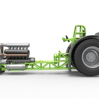 Pulling tractor with single turbo engine V12 1:25 - Thumbnail 7