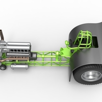 Pulling tractor with single turbo engine V12 1:25 - Thumbnail 8