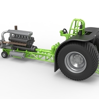 Pulling tractor with single turbo engine V12 1:25 - Thumbnail 10