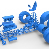 Pulling tractor with single turbo engine V12 1:25 - Thumbnail 14