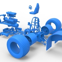 Pulling tractor with single turbo engine V12 1:25 - Thumbnail 19