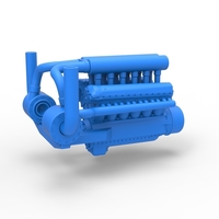 Turbo engine V12 for pulling tractor 2 Scale 1:25 - Thumbnail 1