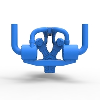 Turbo engine V12 for pulling tractor 2 Scale 1:25 - Thumbnail 5