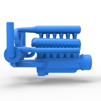 Turbo engine V12 for pulling tractor 2 Scale 1:25 - Thumbnail 6