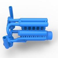 Turbo engine V12 for pulling tractor 2 Scale 1:25 - Thumbnail 7