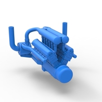 Turbo engine V12 for pulling tractor 2 Scale 1:25 - Thumbnail 10