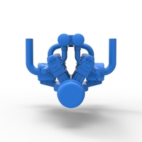 Turbo engine V12 for pulling tractor 2 Scale 1:25 - Thumbnail 11