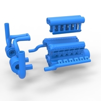 Turbo engine V12 for pulling tractor 2 Scale 1:25 - Thumbnail 12