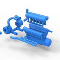 Turbo engine V12 for pulling tractor 2 Scale 1:25 - Thumbnail 17