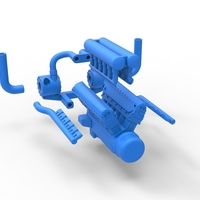 Turbo engine V12 for pulling tractor 2 Scale 1:25 - Thumbnail 18