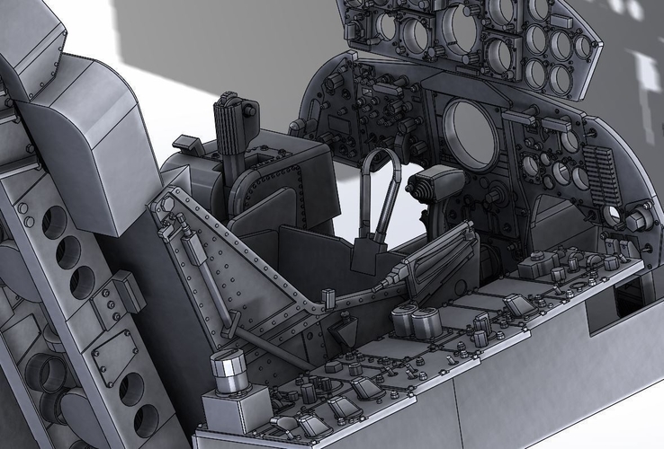 F104 Starfighter internal cockpit Stl files only 3D print model 3D Print 483130