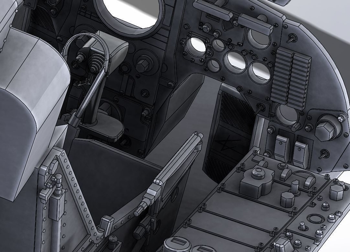 F104 Starfighter internal cockpit Stl files only 3D print model 3D Print 483131