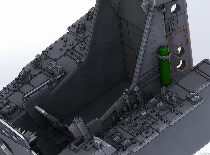 F104 Starfighter internal cockpit Stl files only 3D print model 3D Print 483133