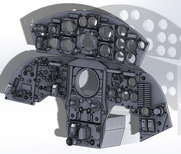 F104 Starfighter internal cockpit Stl files only 3D print model 3D Print 483135