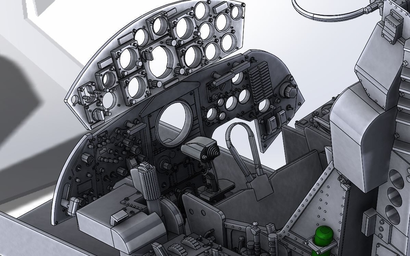 F104 Starfighter internal cockpit Stl files only 3D print model 3D Print 483137
