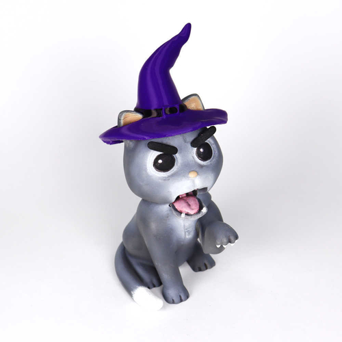 HALLOWEEN LOVELY ANGRY CAT - HAT 3D Print 483265