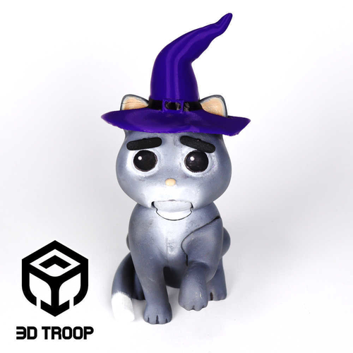 HALLOWEEN LOVELY ANGRY CAT - HAT 3D Print 483268