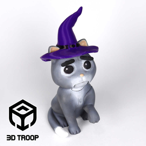 HALLOWEEN LOVELY ANGRY CAT - HAT 3D Print 483272