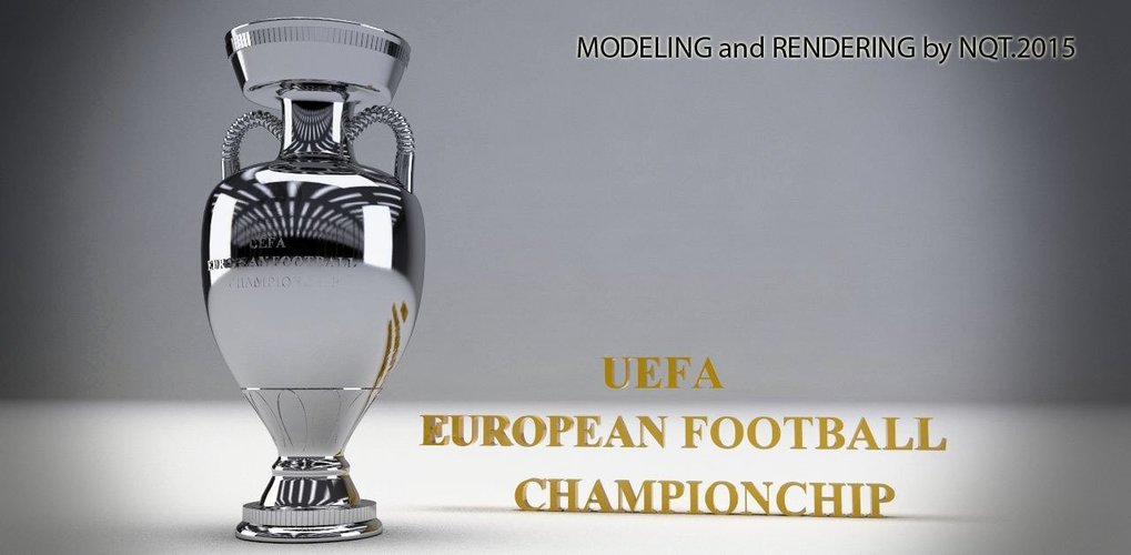 UEFA Euro CUP Trophy by NQT.2015 3D Print 48332