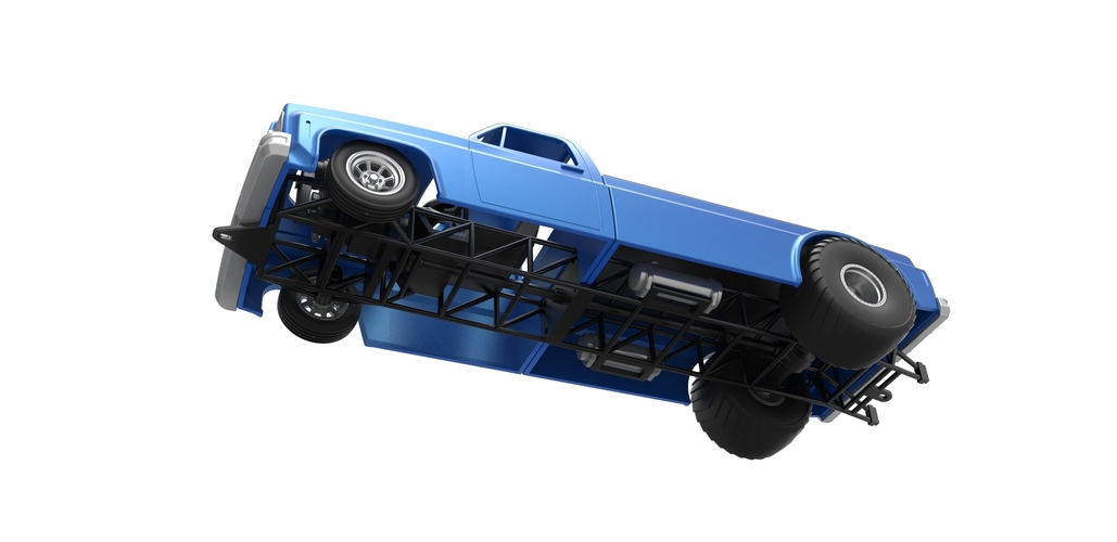 Diecast pulling truck 2wd Scale 1:25 3D Print 483360