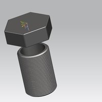 Small Bolt container 3D Printing 48338
