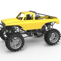 Small Mud truck Scale 1:25 3D Printing 483459