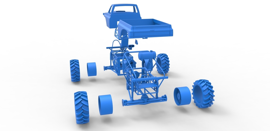 Mud truck Scale 1:25 3D Print 483479