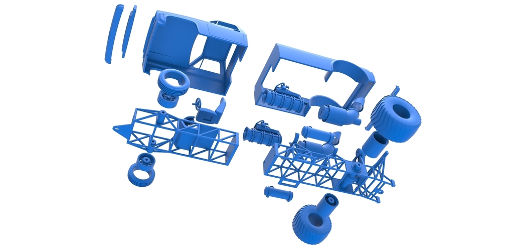 Jet pulling truck 2wd Scale 1:25 3D Print 483499