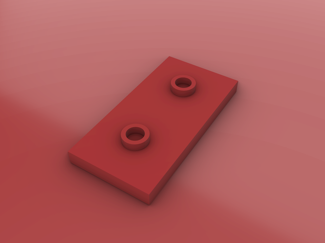 LEGO Plate - 2X4 with 2 Knobs 3D Print 483514