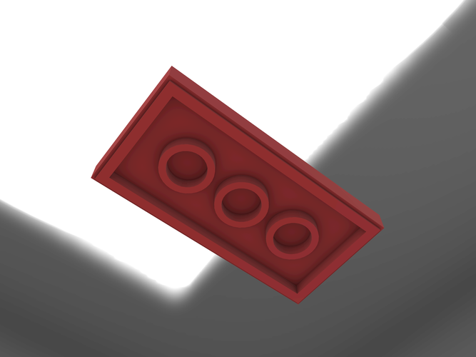 LEGO Plate - 2X4 with 2 Knobs 3D Print 483515