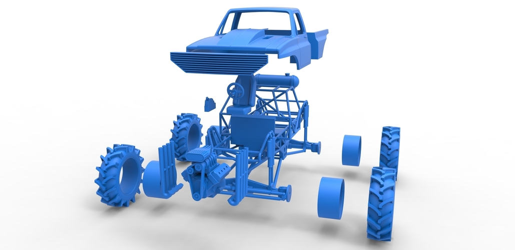 Mud truck 2 Scale 1:25 3D Print 483537