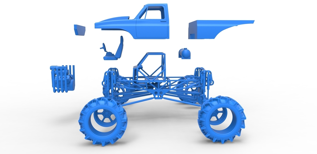 Mud truck 2 Scale 1:25 3D Print 483538