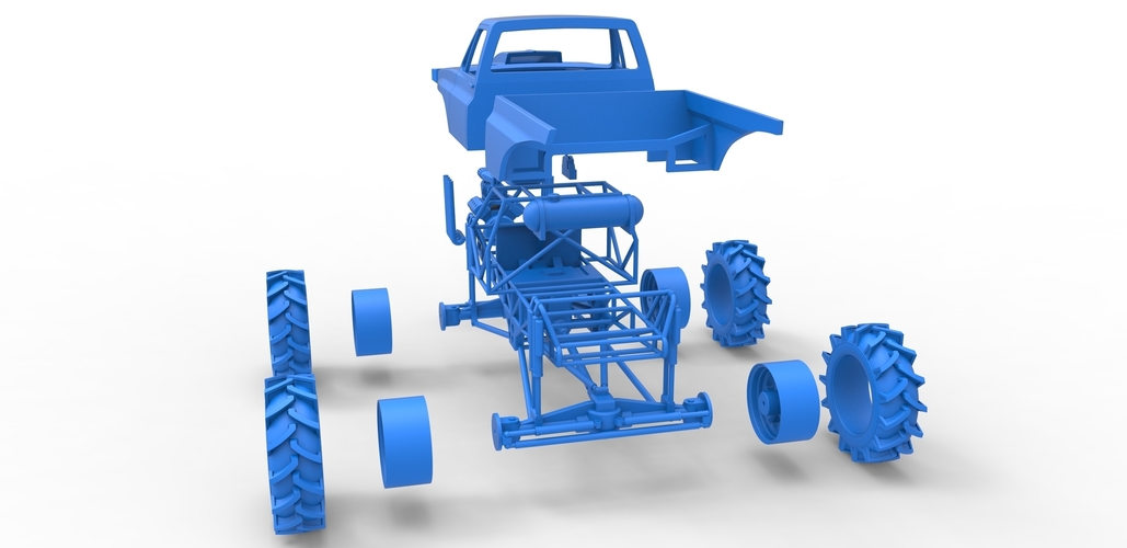 Mud truck 2 Scale 1:25 3D Print 483541