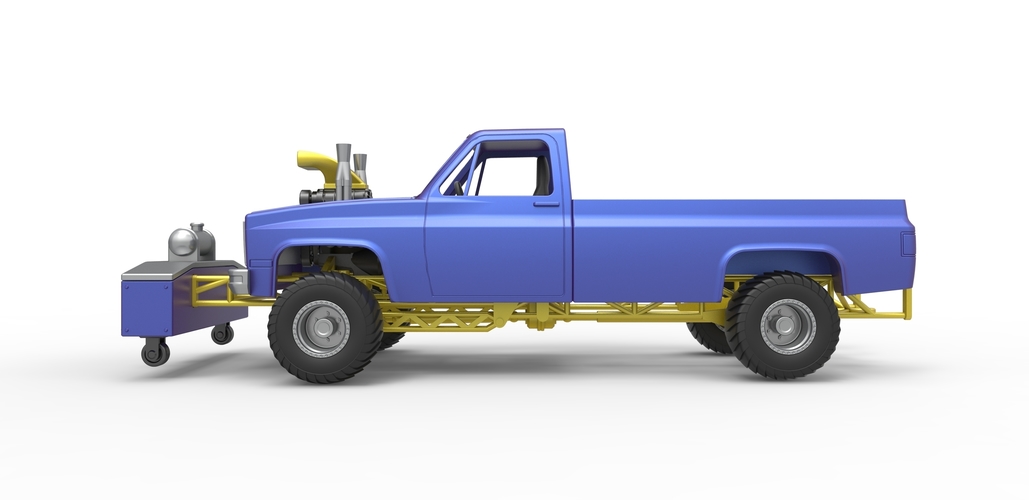 Diecast pulling truck 4wd Scale 1:25 3D Print 483563
