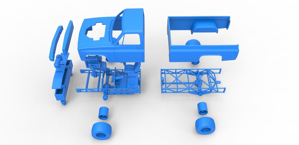 Pulling truck 4wd Scale 1:25 3D Print 483574