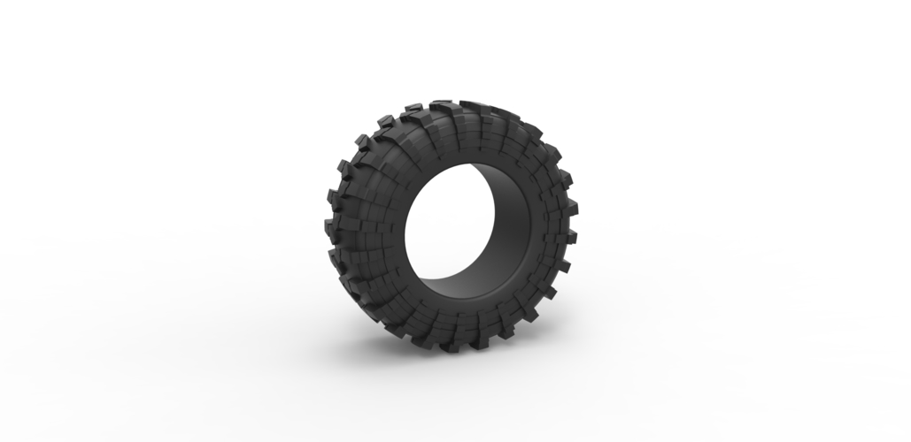 Diecast offroad tire 39 Scale 1:25 3D Print 483592