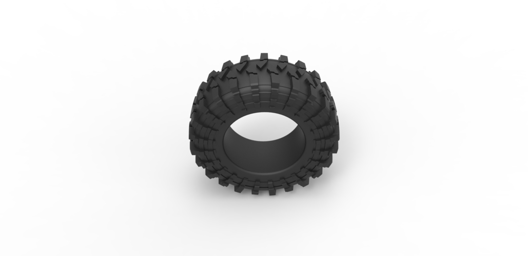 Diecast offroad tire 39 Scale 1:25 3D Print 483597