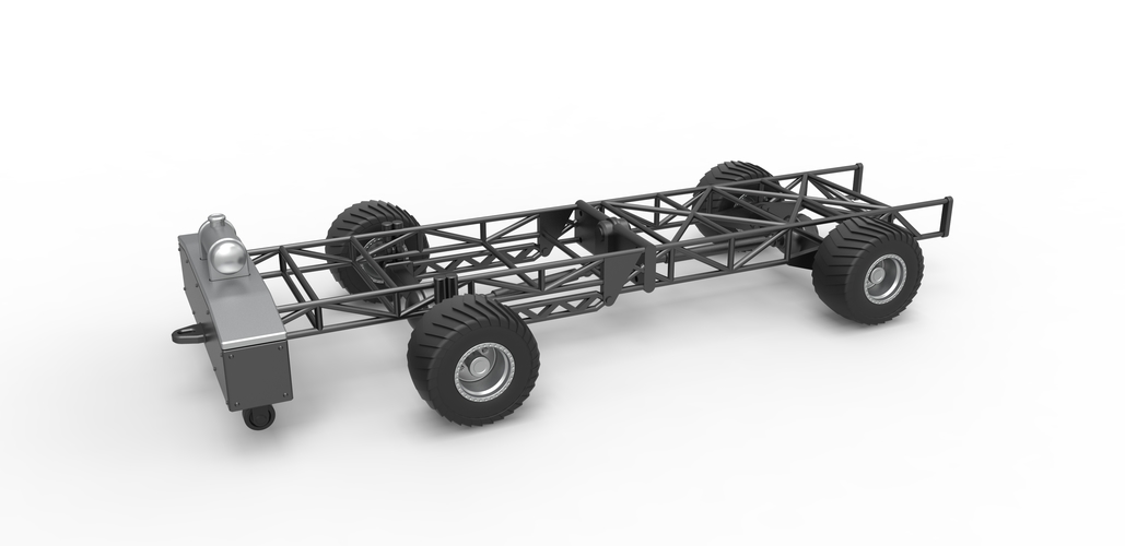 Diecast Chassis of 4wd pulling truck Scale 1:25 3D Print 483615