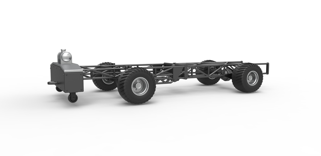 Chassis of 4wd pulling truck Scale 1:25 3D Print 483616