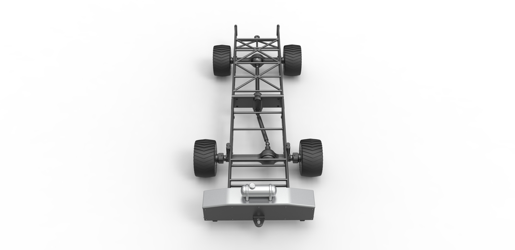 Chassis of 4wd pulling truck Scale 1:25 3D Print 483620