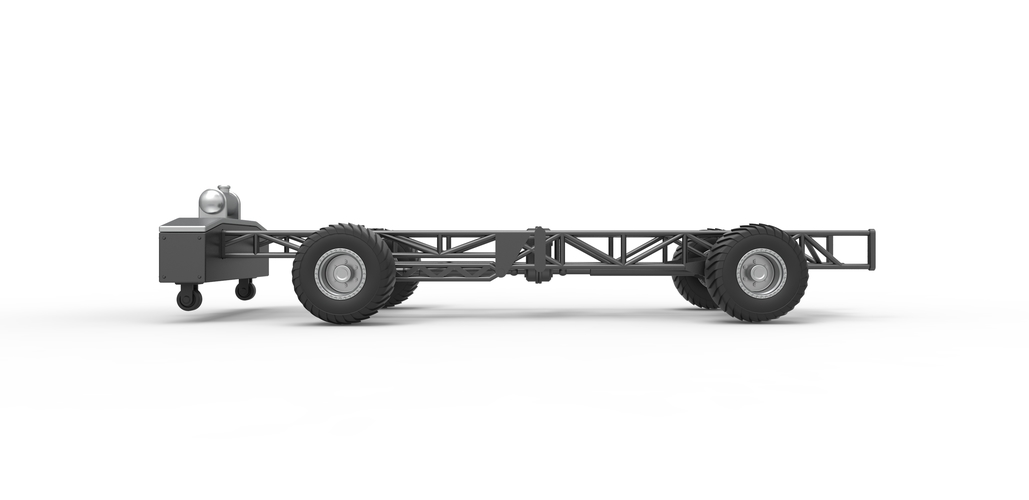 Diecast Chassis of 4wd pulling truck Scale 1:25 3D Print 483622