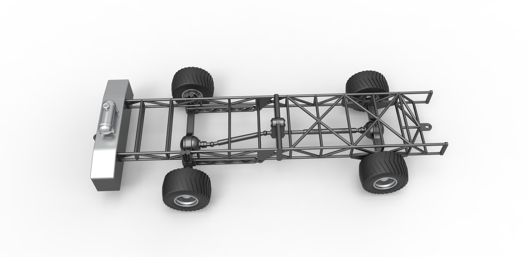 Chassis of 4wd pulling truck Scale 1:25 3D Print 483623