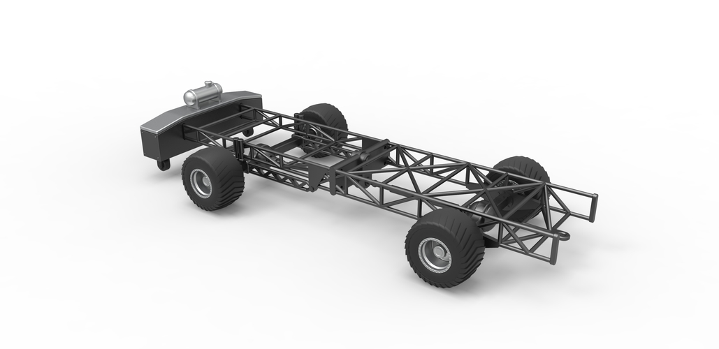 Chassis of 4wd pulling truck Scale 1:25 3D Print 483625