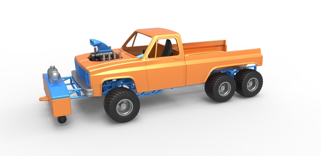 Diecast pulling truck 6wd Scale 1:25 3D Print 483669